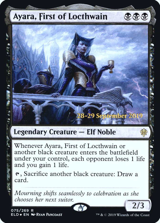 Ayara, First of Locthwain [Throne of Eldraine Prerelease Promos] | Gear Gaming Bentonville