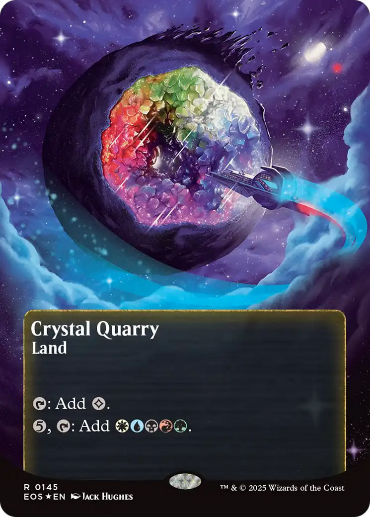 Crystal Quarry (0145) (Borderless) (Galaxy Foil) [Edge of Eternities: Stellar Sights] | Gear Gaming Bentonville