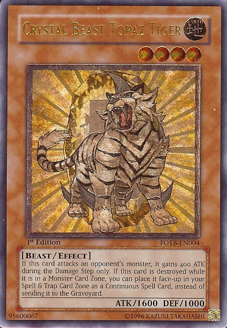 Crystal Beast Topaz Tiger [FOTB-EN004] Ultimate Rare | Gear Gaming Bentonville