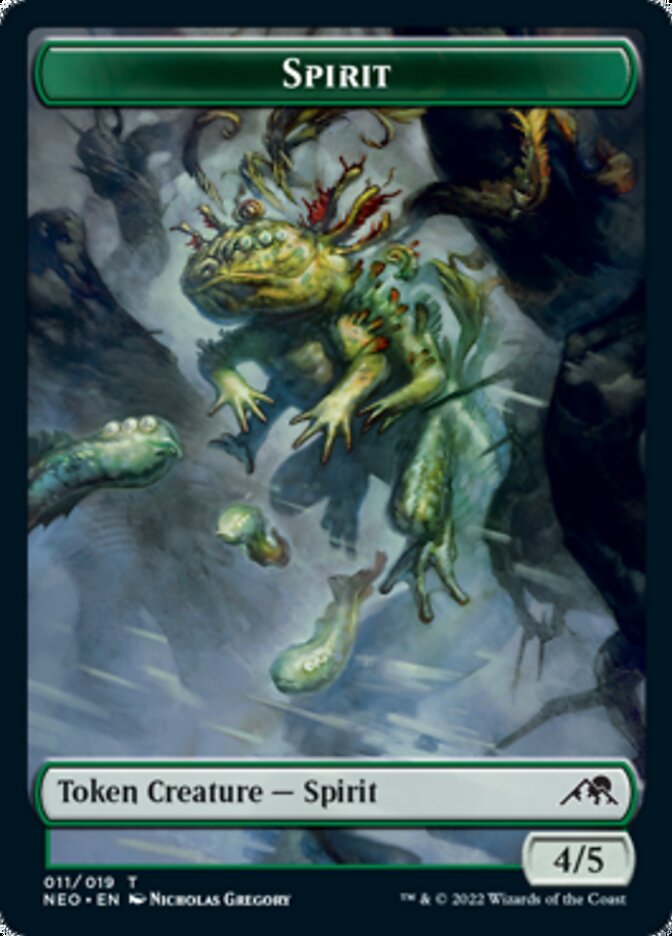 Samurai // Spirit (011) Double-Sided Token [Kamigawa: Neon Dynasty Tokens] | Gear Gaming Bentonville
