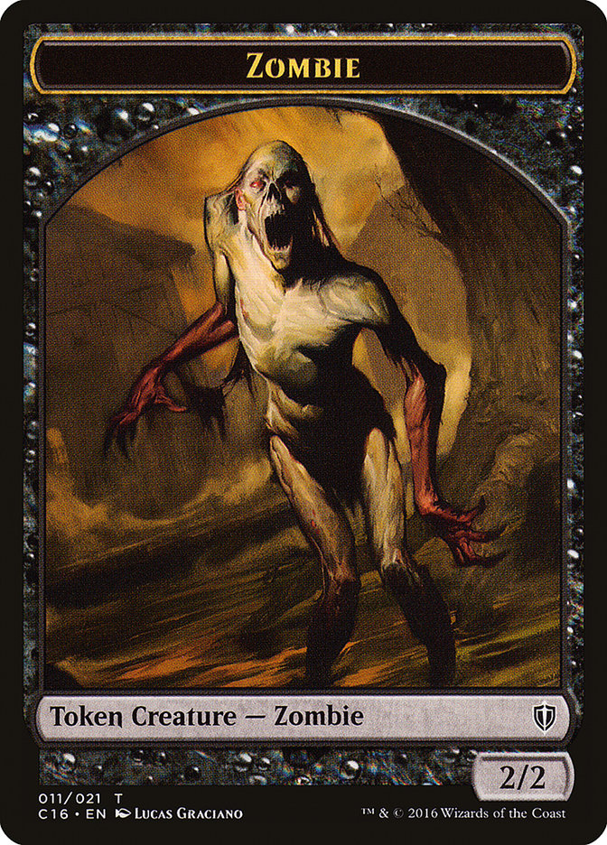Elf Warrior // Zombie Double-Sided Token [Commander 2016 Tokens] | Gear Gaming Bentonville