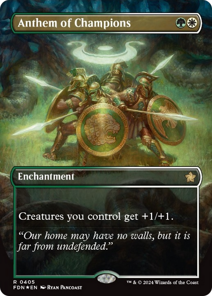 Anthem of Champions (Borderless Mana Foil) [Foundations] | Gear Gaming Bentonville