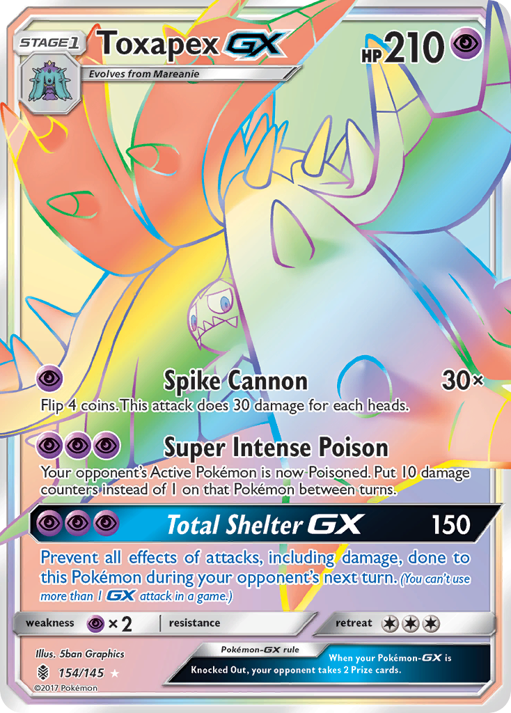 Toxapex GX (154/145) [Sun & Moon: Guardians Rising] | Gear Gaming Bentonville