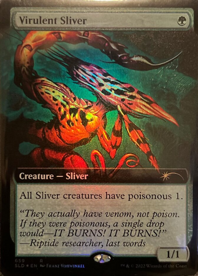 Virulent Sliver (Extended Art) [Secret Lair Drop Promos] | Gear Gaming Bentonville