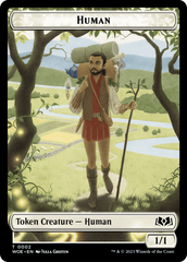 Human // Food (0010) Double-Sided Token [Wilds of Eldraine Tokens] | Gear Gaming Bentonville