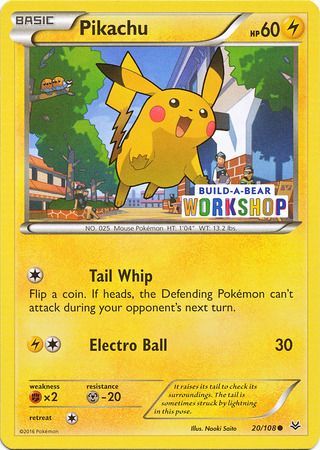 Pikachu (20/108) (Build A Bear Workshop Exclusive) [Miscellaneous Cards] | Gear Gaming Bentonville