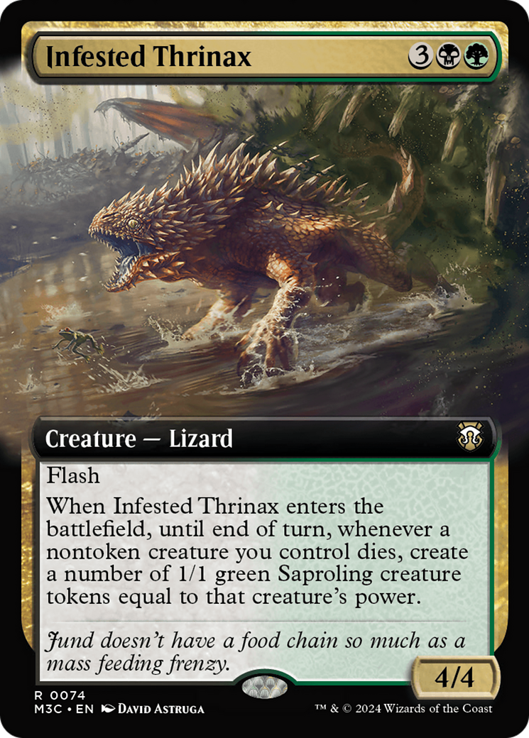 Infested Thrinax (Extended Art) (Ripple Foil) [Modern Horizons 3 Commander] | Gear Gaming Bentonville