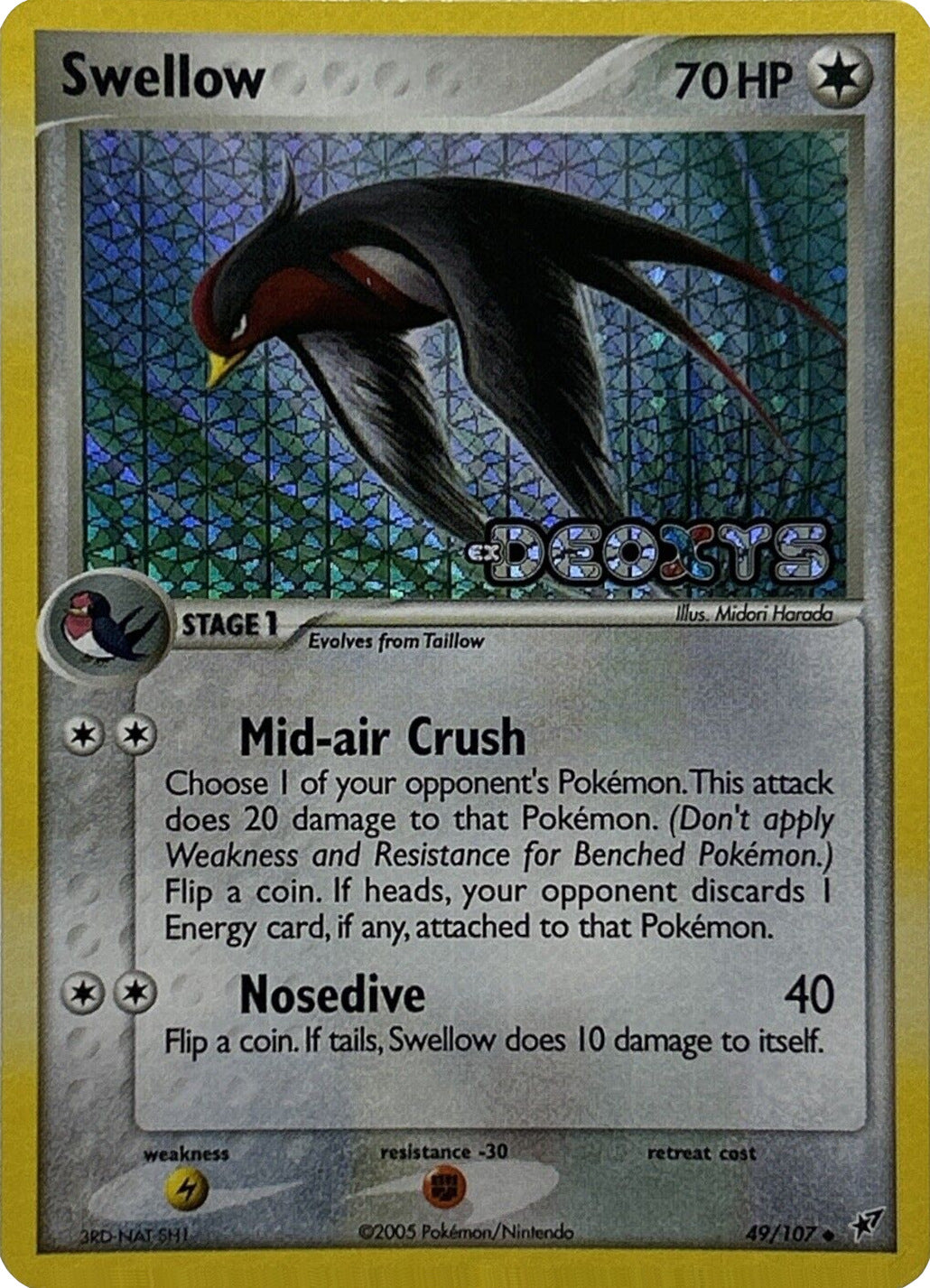 Swellow (49/107) (Stamped) [EX: Deoxys] | Gear Gaming Bentonville