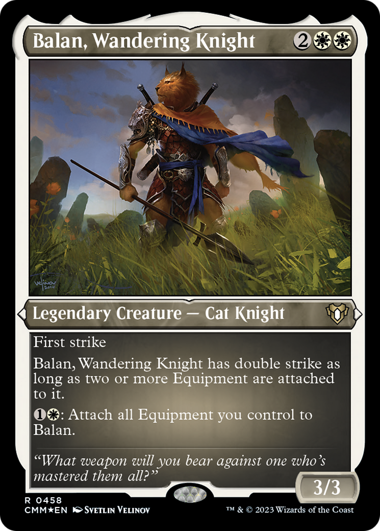 Balan, Wandering Knight (Foil Etched) [Commander Masters] | Gear Gaming Bentonville