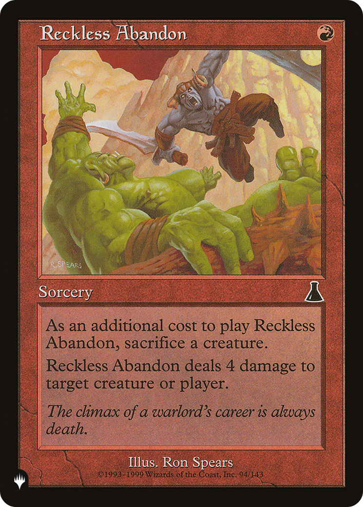 Reckless Abandon [The List Reprints] | Gear Gaming Bentonville