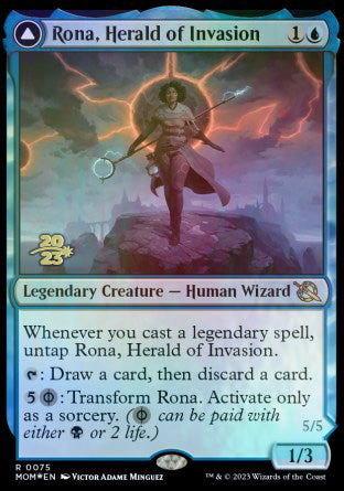 Rona, Herald of Invasion // Rona, Tolarian Obliterator [March of the Machine Prerelease Promos] | Gear Gaming Bentonville