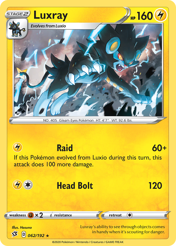 Luxray (062/192) [Sword & Shield: Rebel Clash] | Gear Gaming Bentonville