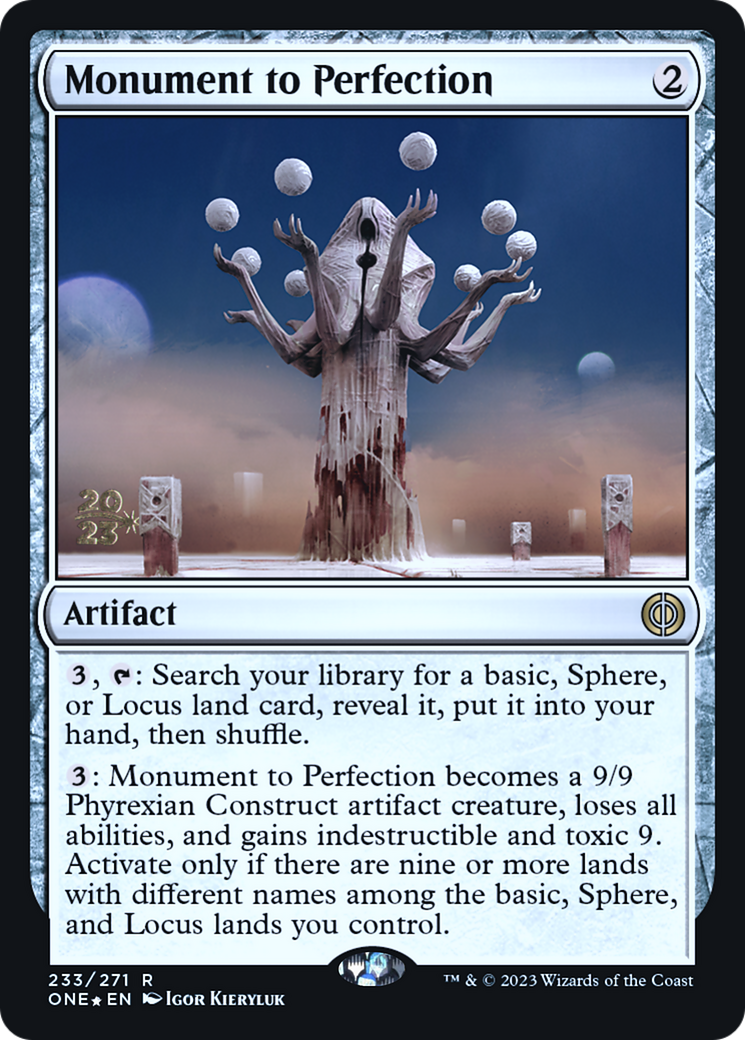Monument to Perfection [Phyrexia: All Will Be One Prerelease Promos] | Gear Gaming Bentonville