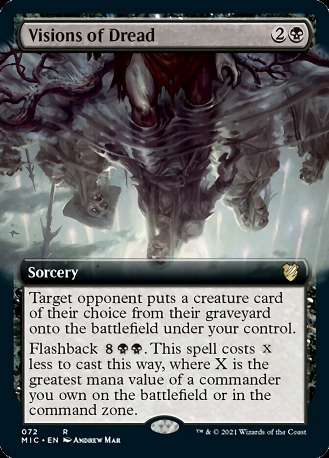 Visions of Dread (Extended Art) [Innistrad: Midnight Hunt Commander] | Gear Gaming Bentonville