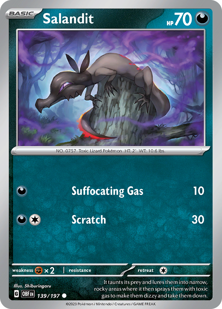 Salandit (139/197) [Scarlet & Violet: Obsidian Flames] | Gear Gaming Bentonville