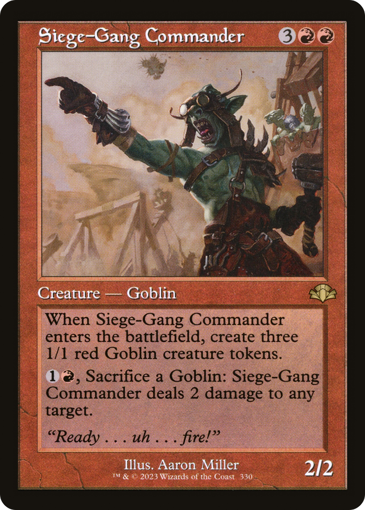 Siege-Gang Commander (Retro) [Dominaria Remastered] | Gear Gaming Bentonville