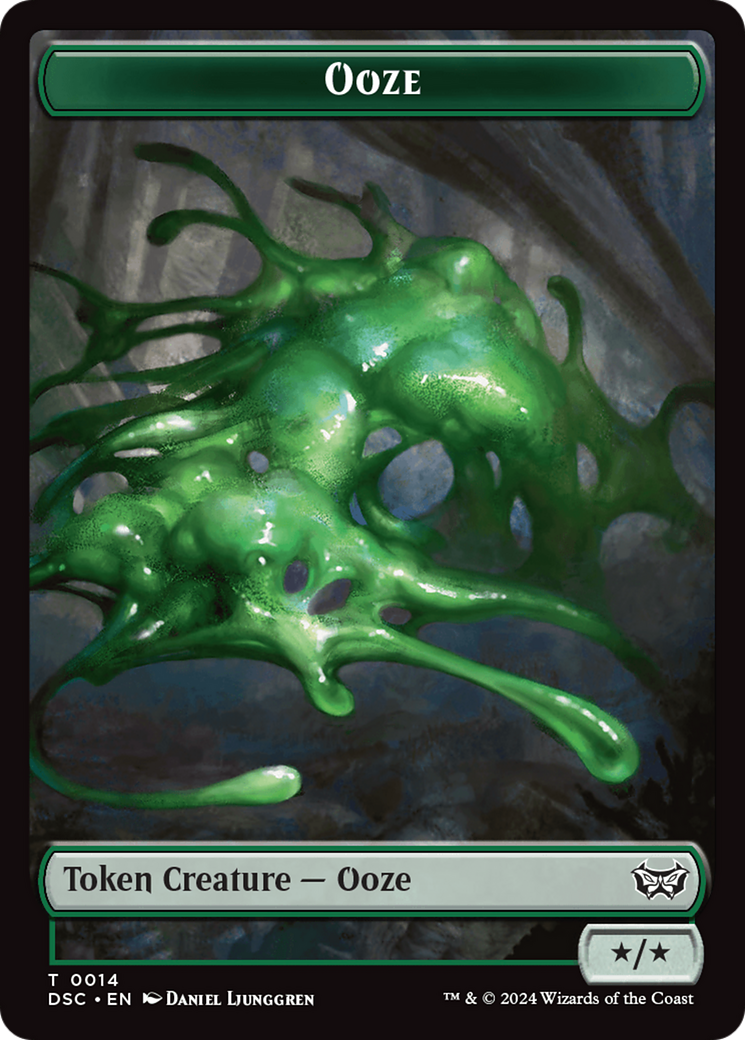 Insect (0011) // Ooze (0014) Double-Sided Token [Duskmourn: House of Horror Commander Tokens] | Gear Gaming Bentonville