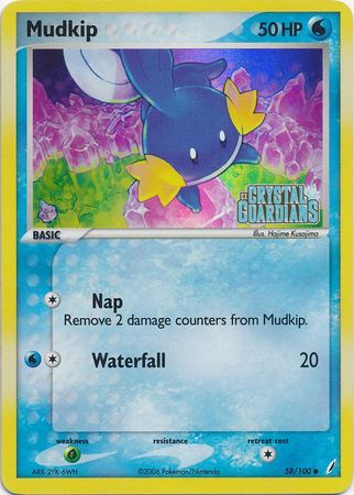 Mudkip (58/100) (Stamped) [EX: Crystal Guardians] | Gear Gaming Bentonville