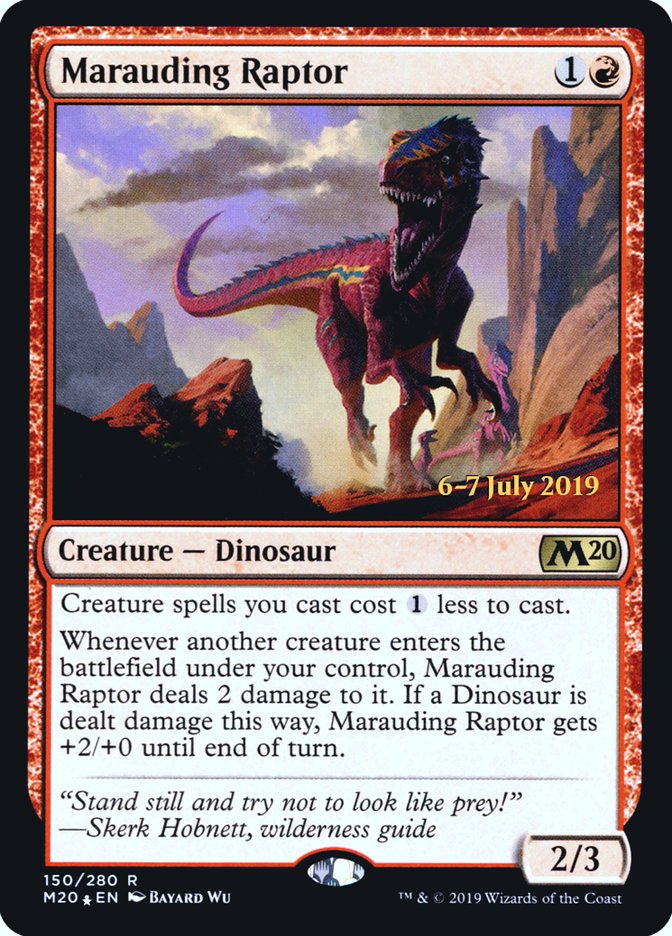 Marauding Raptor [Core Set 2020 Prerelease Promos] | Gear Gaming Bentonville