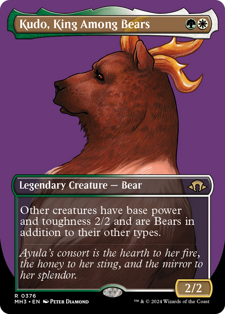 Kudo, King Among Bears (Borderless) [Modern Horizons 3] | Gear Gaming Bentonville