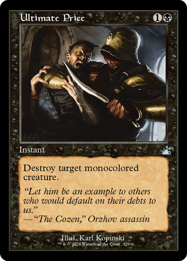 Ultimate Price (Retro Frame) [Ravnica Remastered] | Gear Gaming Bentonville