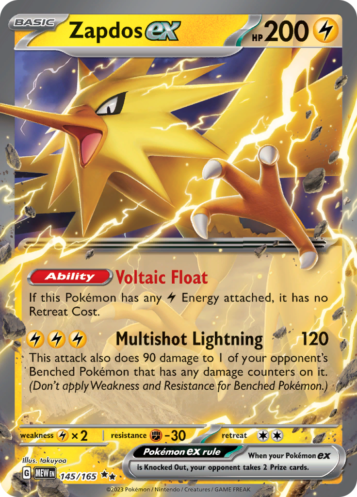 Zapdos ex (145/165) [Scarlet & Violet: 151] | Gear Gaming Bentonville