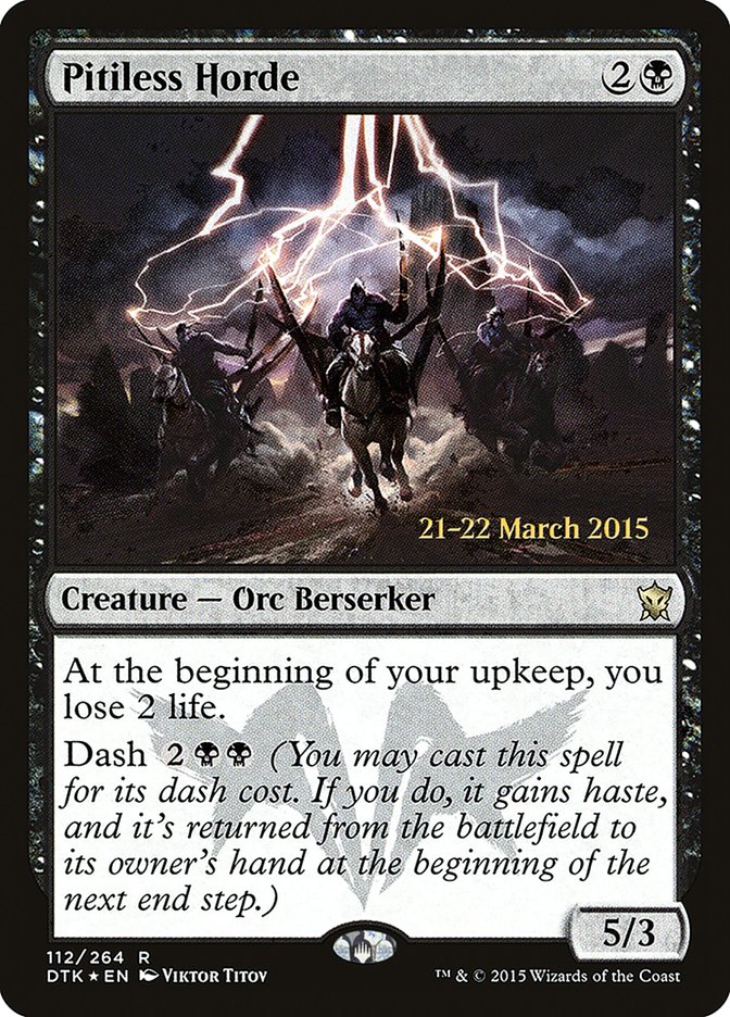 Pitiless Horde [Dragons of Tarkir Prerelease Promos] | Gear Gaming Bentonville