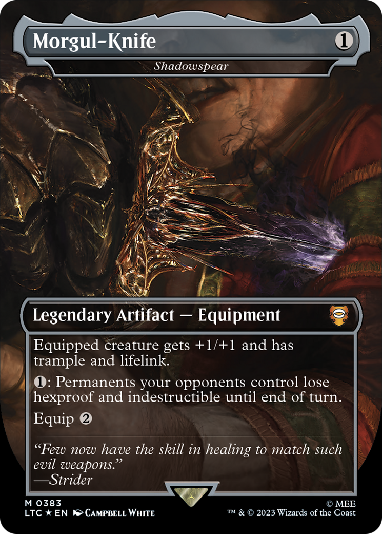 Morgul-Knife - Shadowspear (Surge Foil) [The Lord of the Rings: Tales of Middle-Earth Commander] | Gear Gaming Bentonville