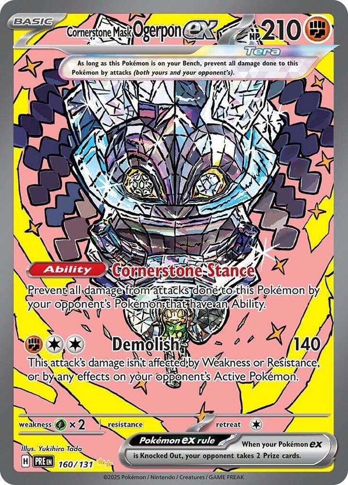 Cornerstone Mask Ogerpon ex (160/131) [Scarlet & Violet: Prismatic Evolutions] | Gear Gaming Bentonville