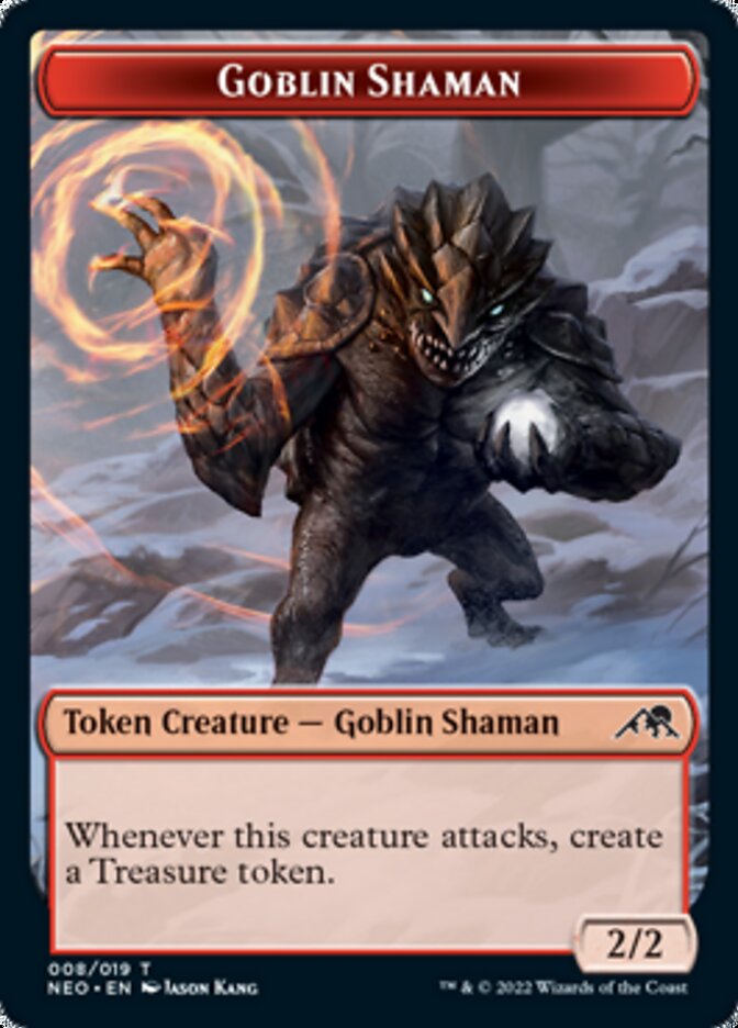 Samurai // Goblin Shaman Double-Sided Token [Kamigawa: Neon Dynasty Tokens] | Gear Gaming Bentonville
