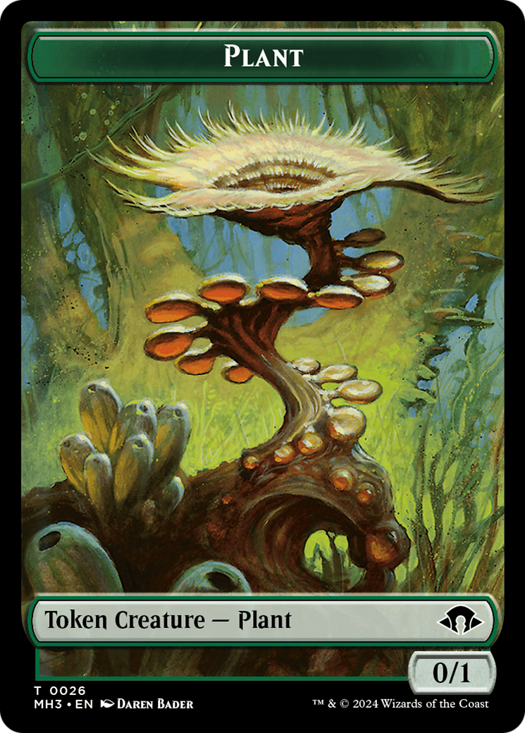 Plant (Ripple Foil) // Zombie Double-Sided Token [Modern Horizons 3 Tokens] | Gear Gaming Bentonville