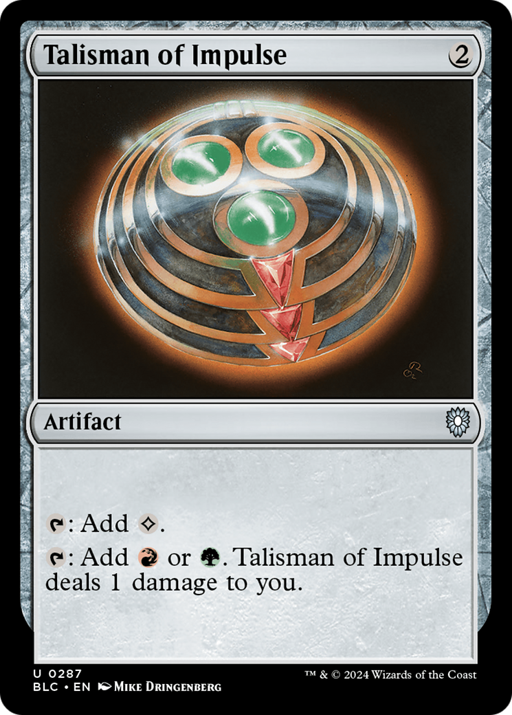 Talisman of Impulse [Bloomburrow Commander] | Gear Gaming Bentonville