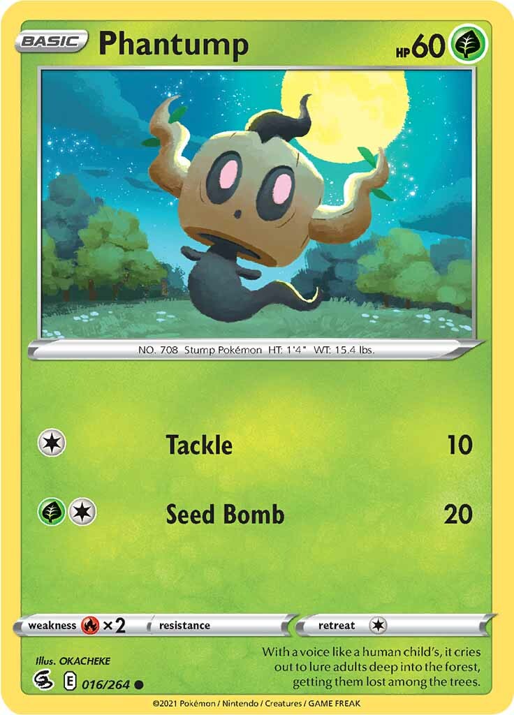 Phantump (016/264) [Sword & Shield: Fusion Strike] | Gear Gaming Bentonville