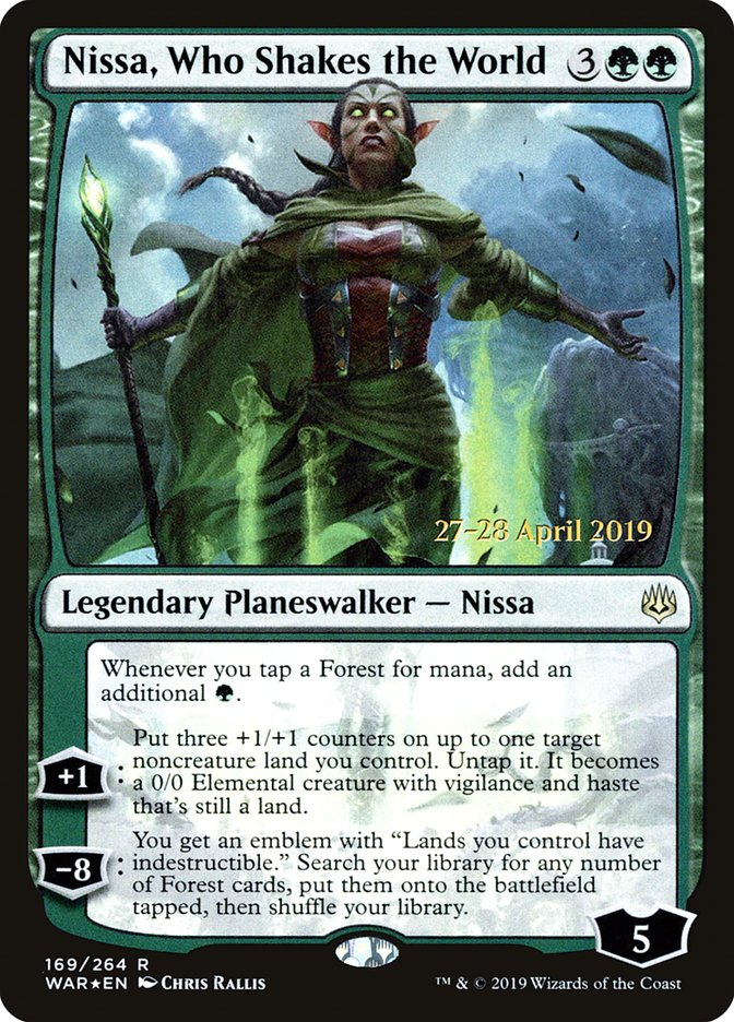 Nissa, Who Shakes the World [War of the Spark Prerelease Promos] | Gear Gaming Bentonville