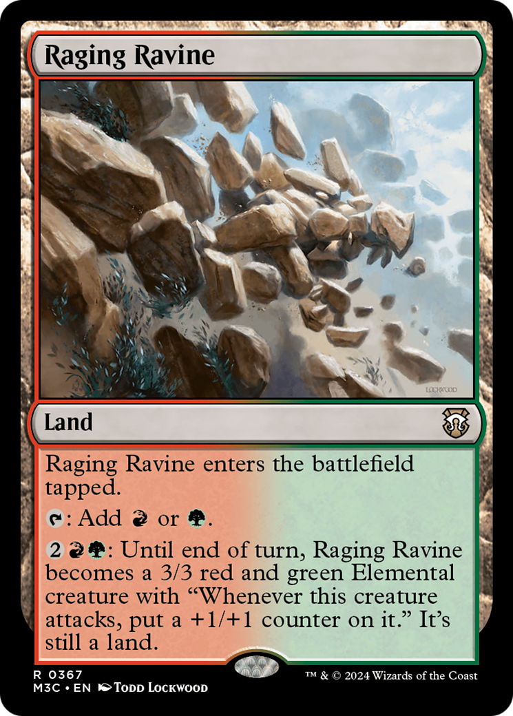 Raging Ravine (Ripple Foil) [Modern Horizons 3 Commander] | Gear Gaming Bentonville