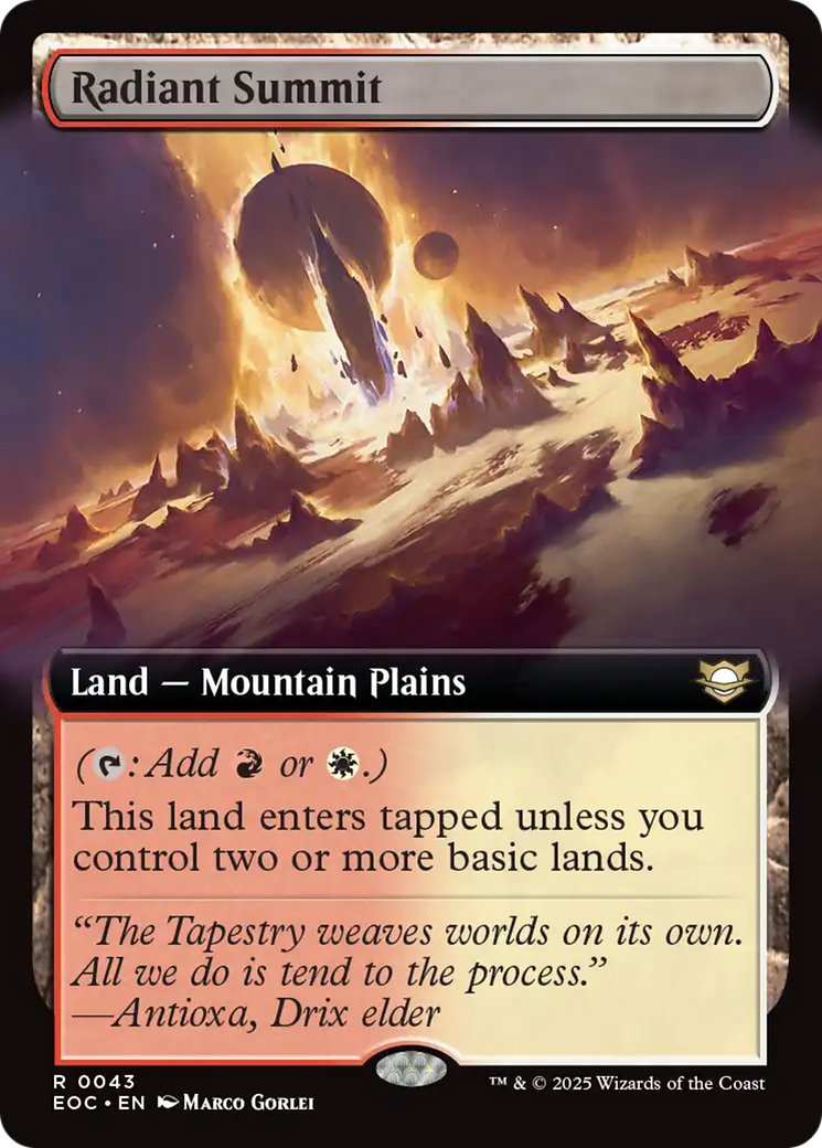 Radiant Summit (Extended Art) [Edge of Eternities Commander] | Gear Gaming Bentonville