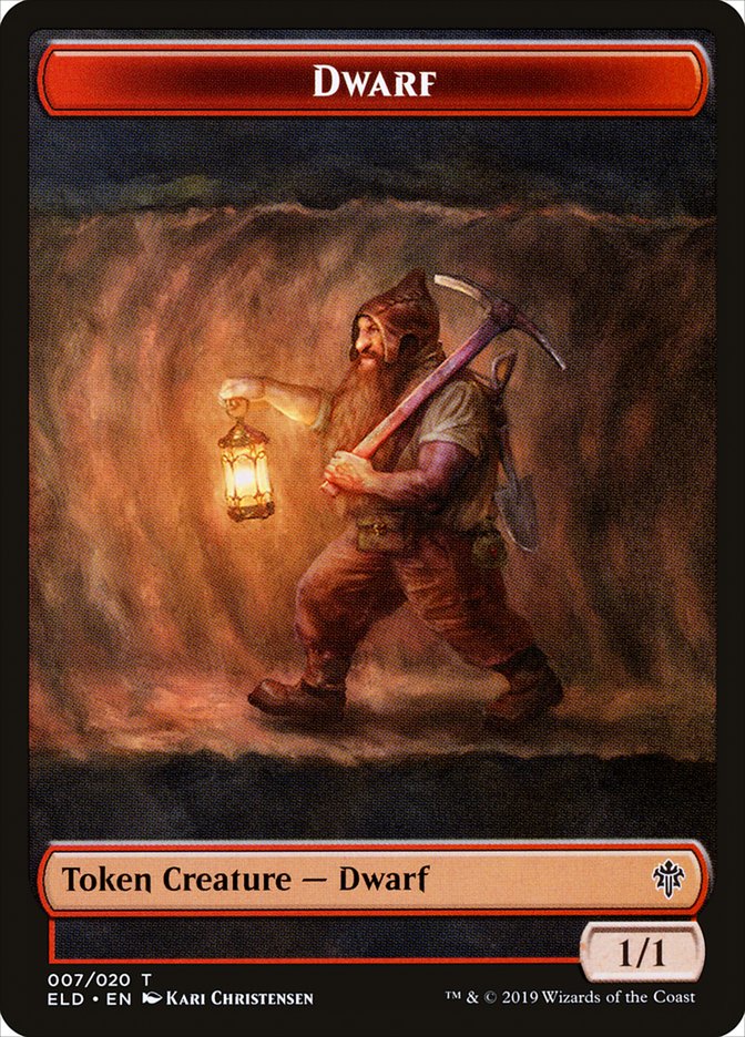 Dwarf Token [Throne of Eldraine Tokens] | Gear Gaming Bentonville
