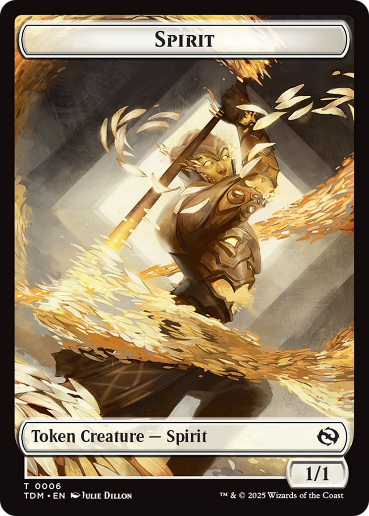 Spirit (0006) // Spirit (0007) Double-Sided Token [Tarkir: Dragonstorm Tokens] | Gear Gaming Bentonville