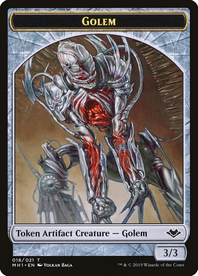 Zombie // Golem Double-Sided Token [Modern Horizons Tokens] | Gear Gaming Bentonville