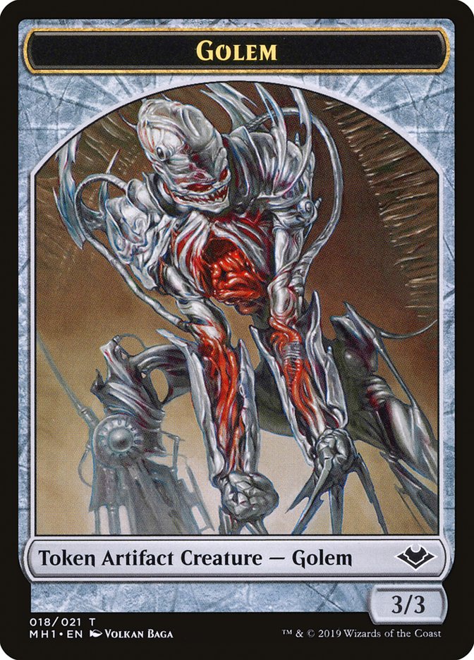 Shapeshifter (001) // Golem (018) Double-Sided Token [Modern Horizons Tokens] | Gear Gaming Bentonville