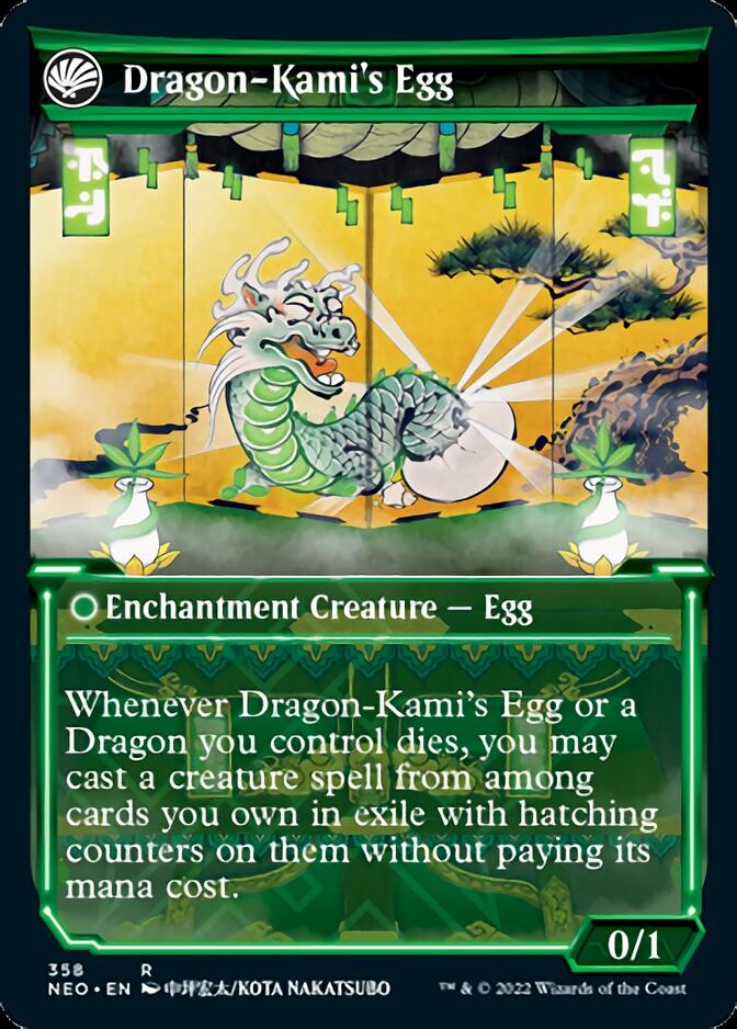 The Dragon-Kami Reborn // Dragon-Kami's Egg (Showcase Soft Glow) [Kamigawa: Neon Dynasty] | Gear Gaming Bentonville