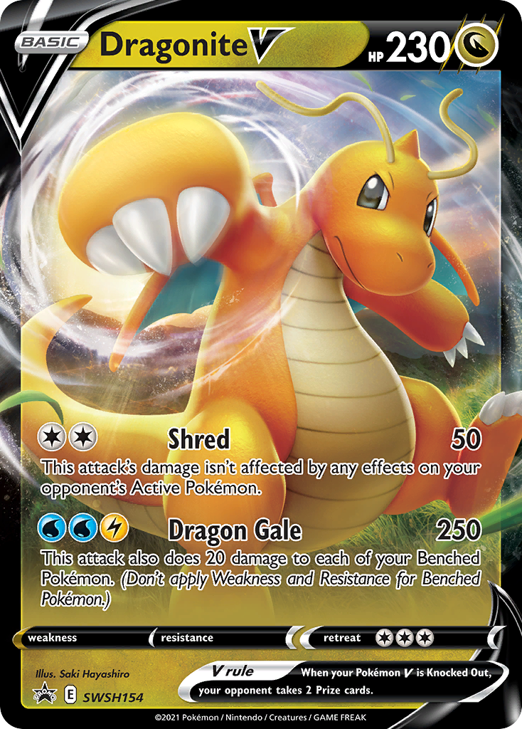 Dragonite V (SWSH154) (Jumbo Card) [Sword & Shield: Black Star Promos] | Gear Gaming Bentonville