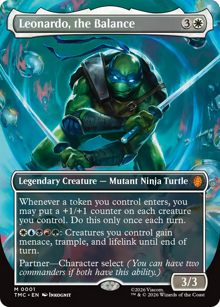 Leonardo, the Balance (Borderless) [Teenage Mutant Ninja Turtles Commander] | Gear Gaming Bentonville