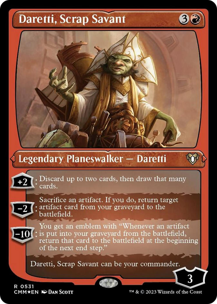 Daretti, Scrap Savant (Foil Etched) [Commander Masters] | Gear Gaming Bentonville