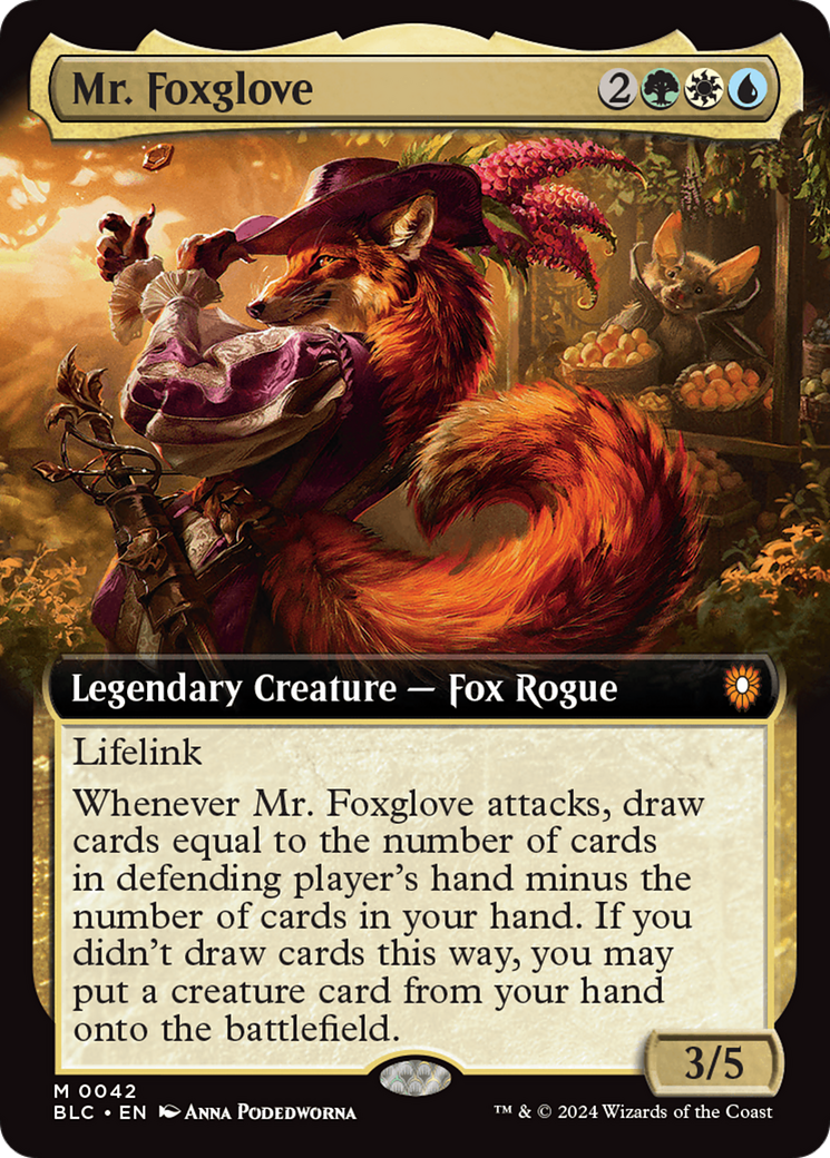 Mr. Foxglove (Extended Art) [Bloomburrow Commander] | Gear Gaming Bentonville