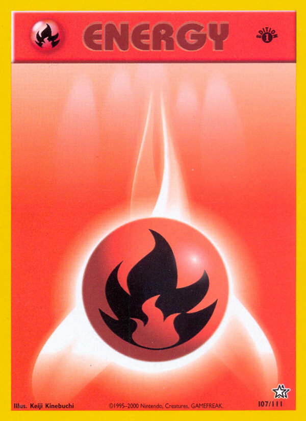 Fire Energy (107/111) [Neo Genesis 1st Edition] | Gear Gaming Bentonville