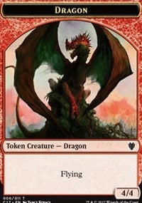 Dragon (006) // Gold Double-Sided Token [Commander 2017 Tokens] | Gear Gaming Bentonville