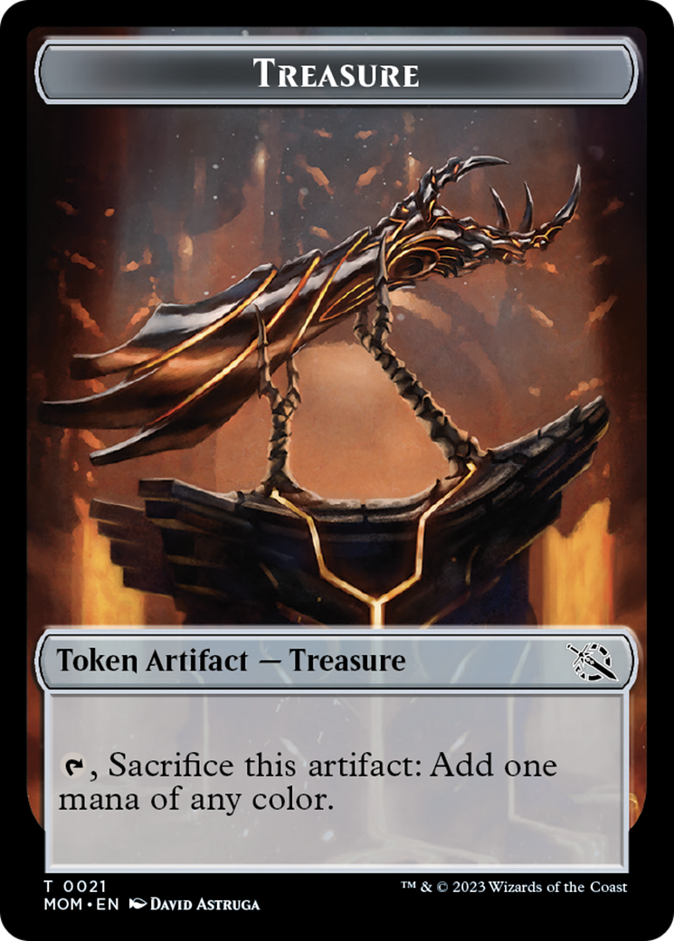 Treasure (21) // Phyrexian Saproling Double-Sided Token [March of the Machine Tokens] | Gear Gaming Bentonville