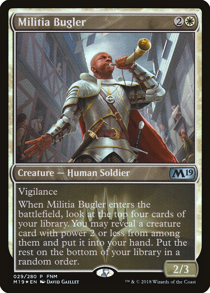 Militia Bugler (FNM) [Core Set 2019 Promos] | Gear Gaming Bentonville