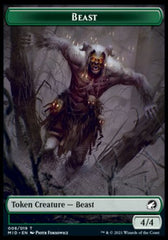 Zombie (005) // Beast (008) Double-Sided Token [Innistrad: Midnight Hunt Tokens] | Gear Gaming Bentonville